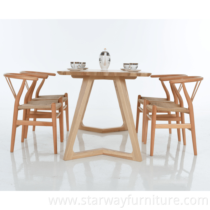 Nordic style Solid wood rectangle table modern simple Ash table hotel household dining table